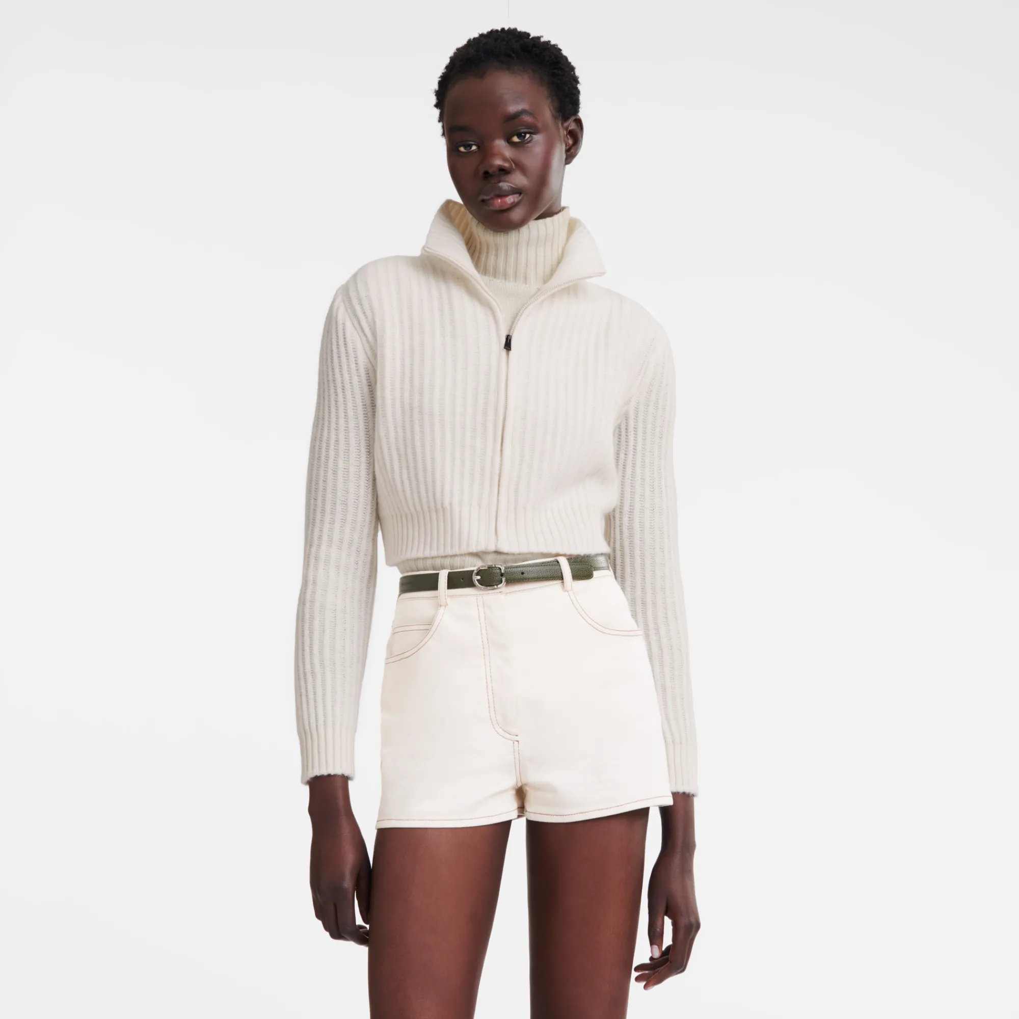 New Kort Vest Met Ritskraag Tops en Blouses|Tricotkleding