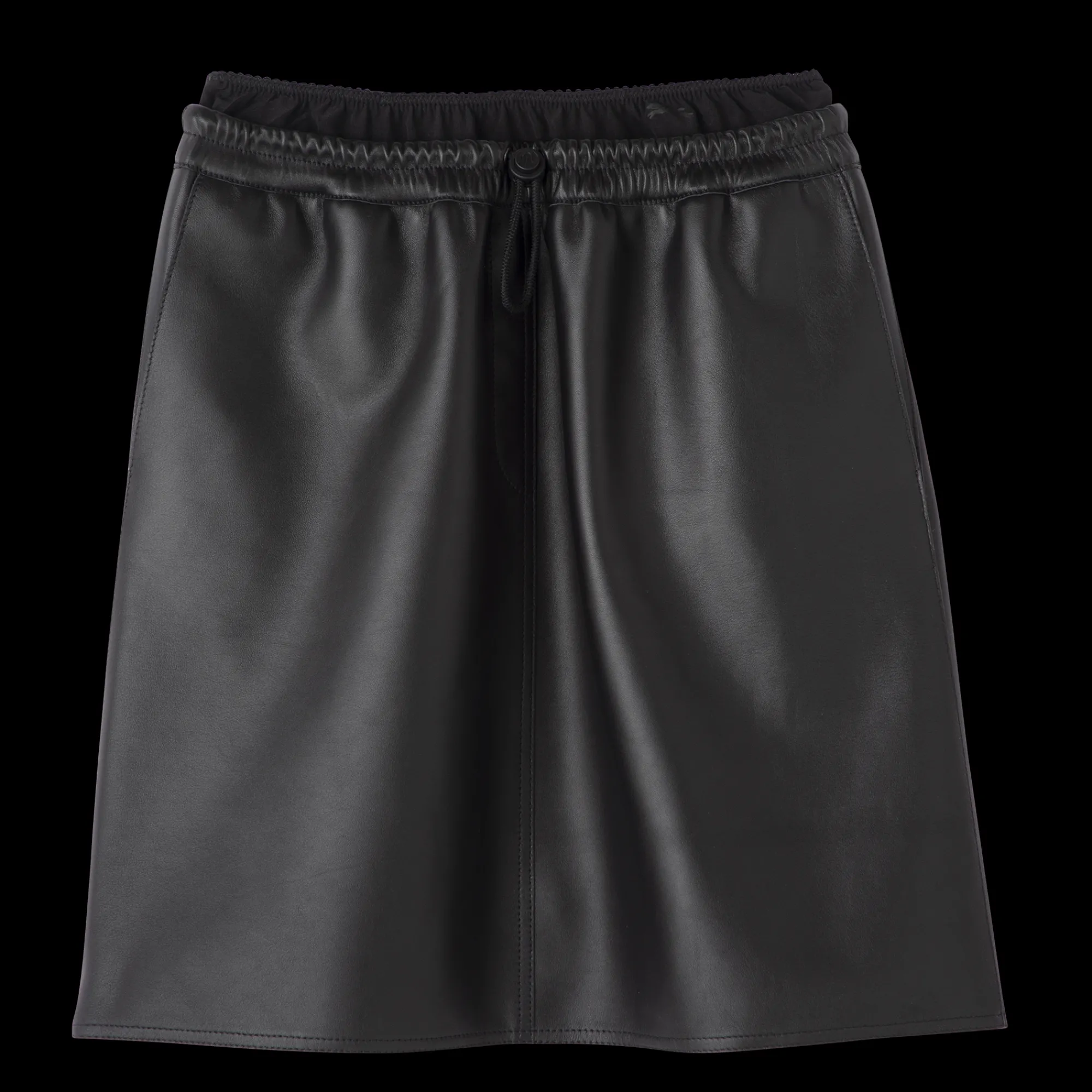 Hot Korte Leren Rok Met Riempatch Jurken en Rokken