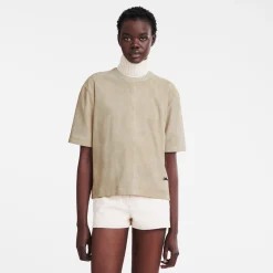 Clearance Korte Leren Top Tops en Blouses