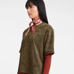 Clearance Korte Leren Top Tops en Blouses