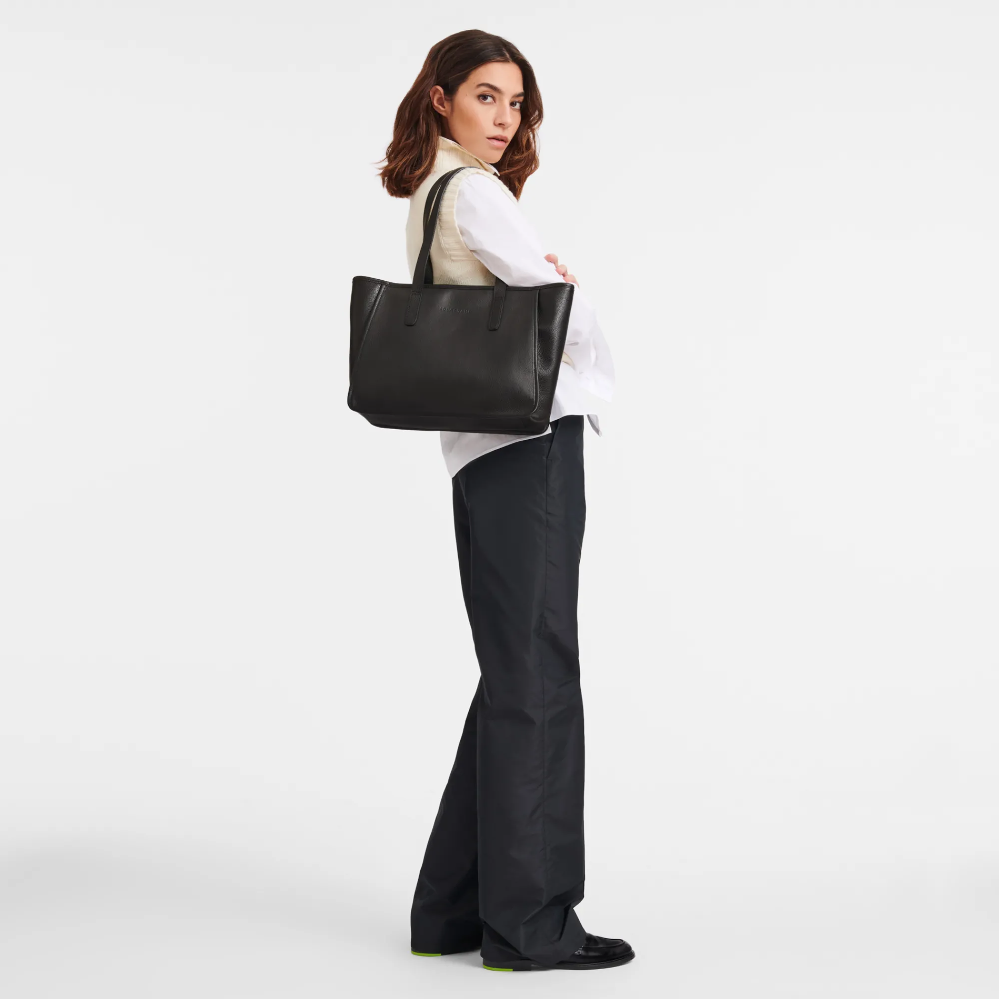 New Le Foulonné Shopper L Schoudertassen|Leren tassen