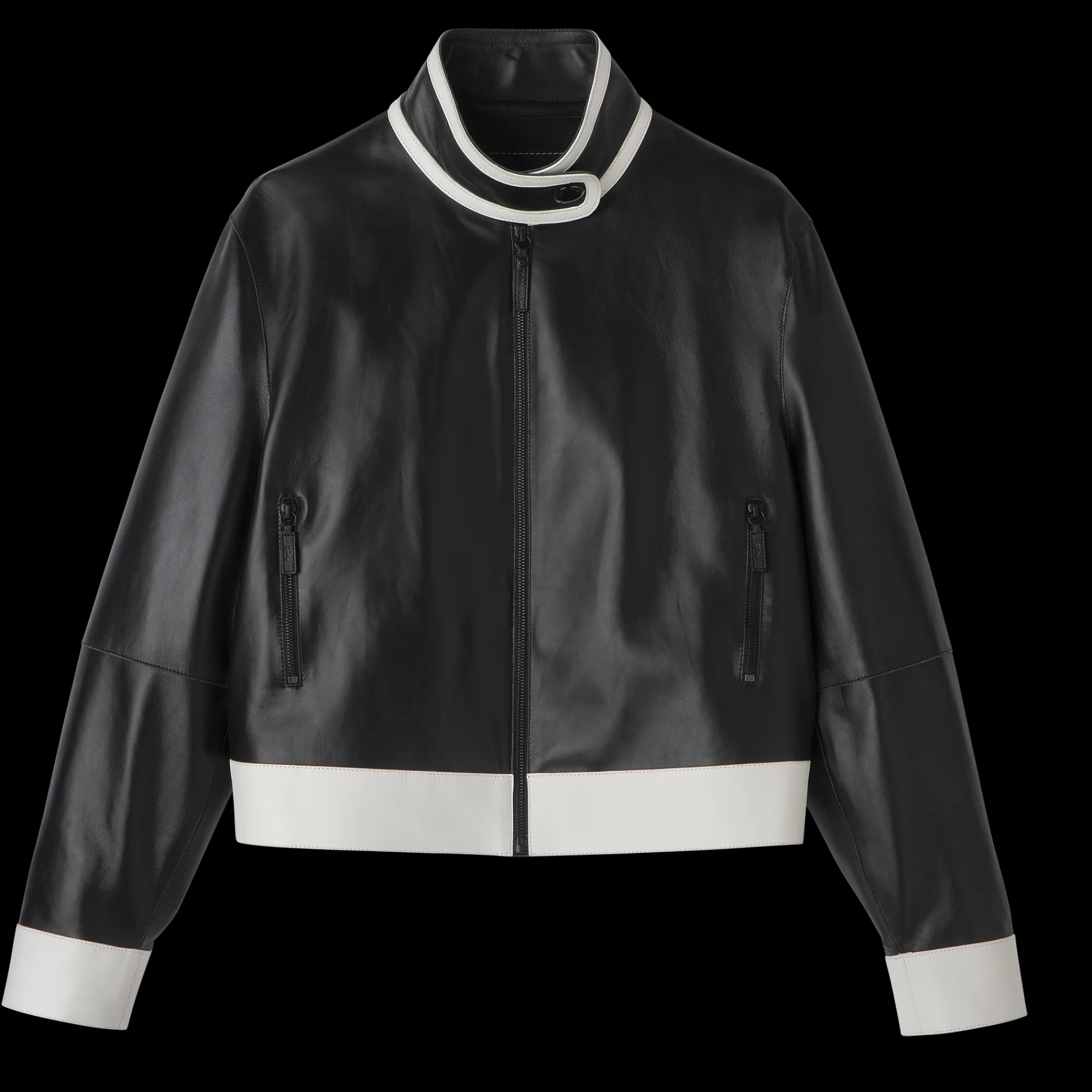Leren Korte Blouson Mantels en Jack
