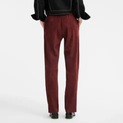 Outlet Leren Rechte Broek Broeken & shorts
