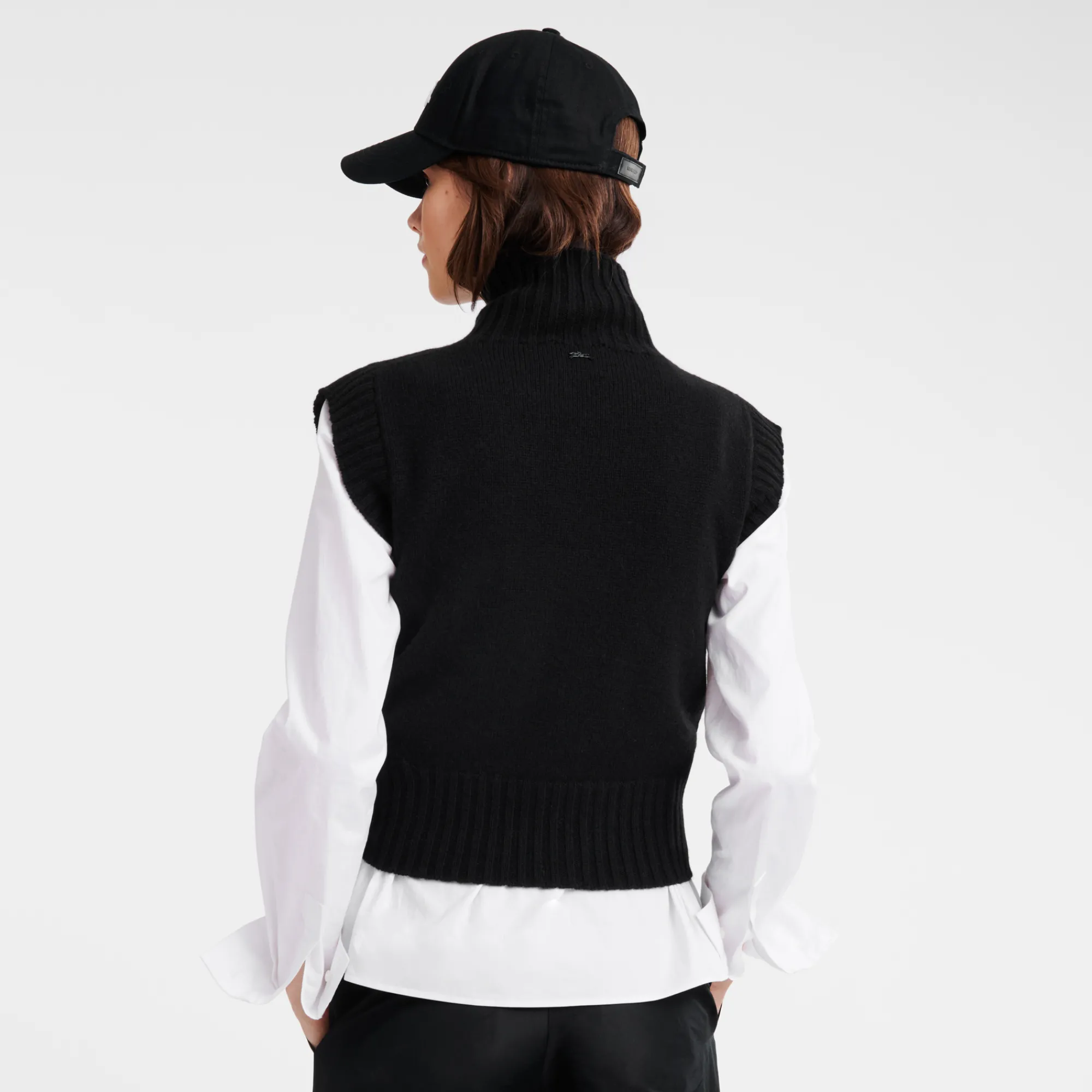 Clearance Mouwloze Trui Met Hoge Kraag Tops en Blouses|Tricotkleding