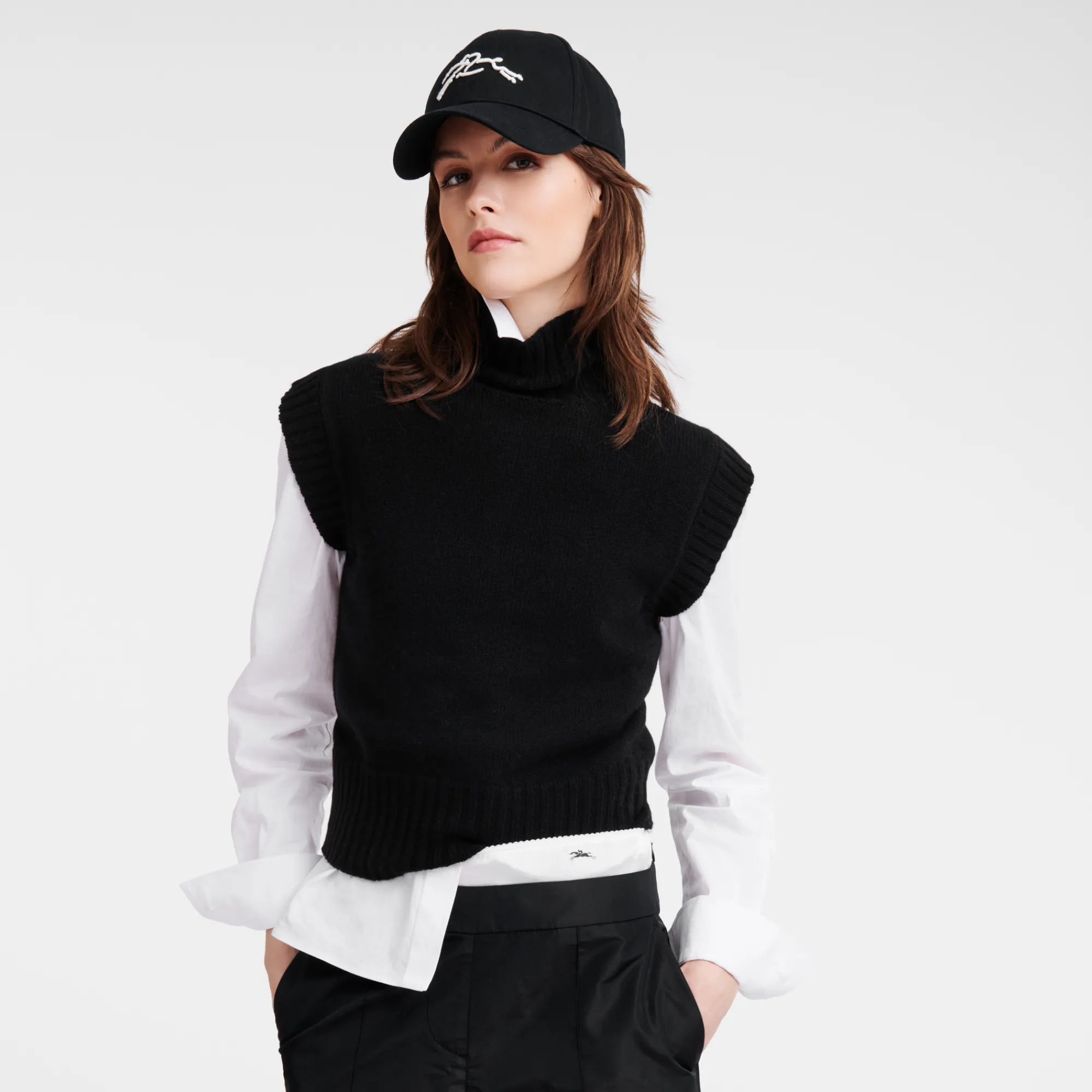 Clearance Mouwloze Trui Met Hoge Kraag Tops en Blouses|Tricotkleding