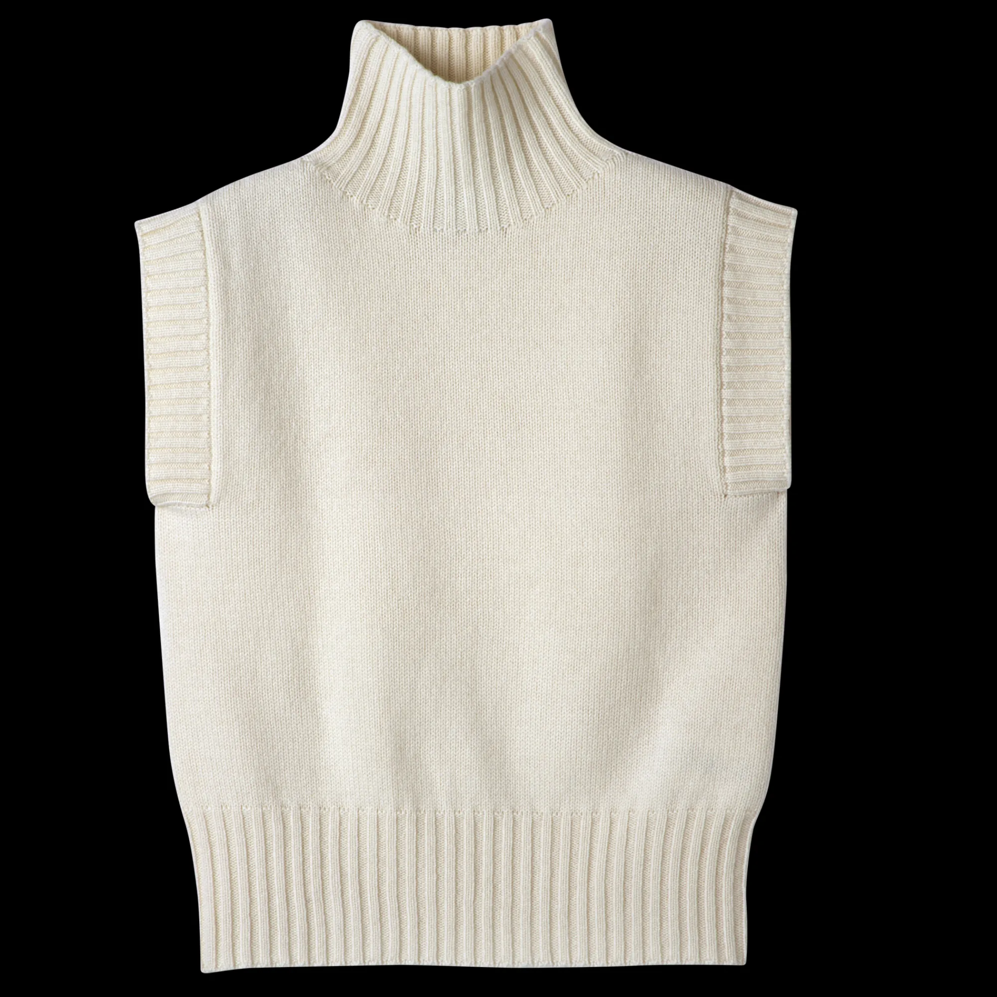 Clearance Mouwloze Trui Met Hoge Kraag Tops en Blouses|Tricotkleding