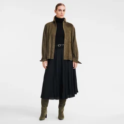 Discount Recht Leren Overhemd Tops en Blouses